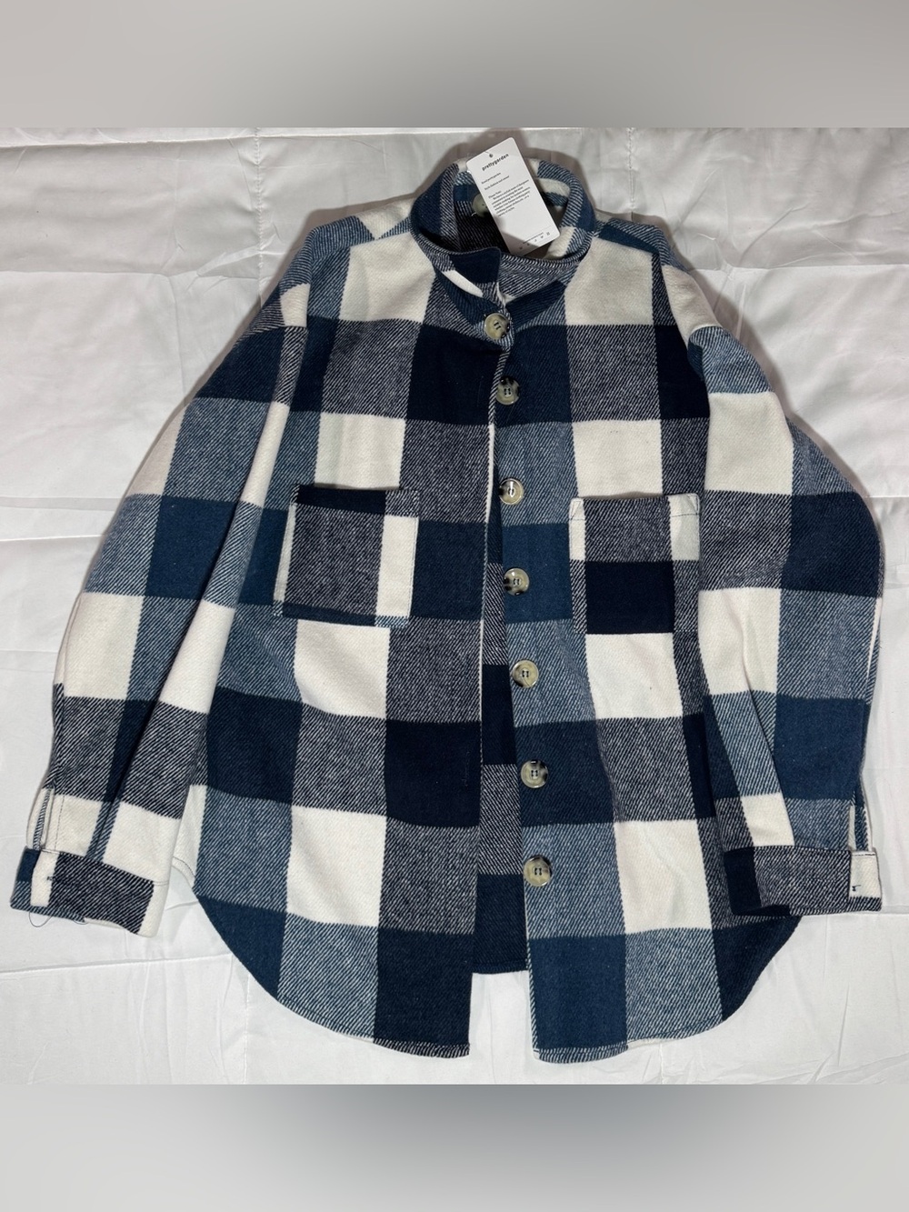 NWT Blue and White Flannel